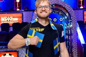 Martin Jacobson – The WSOP 2014 Winner Posing for a photo shortly after the event
